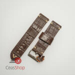  Curea piele maro închis model crocodil vintage QR 20mm - 4030220 - ceas-shop