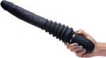 Master Series 10X Thrust Master Vibrating and Thrusting Dildo with Handle Black Vibrator