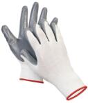  Manusi protectie, standard EN420, EN-388: 3131, degete cauciucate cu nitril - marimea 9 - alb cu gri (V0108005899090)