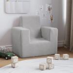 vidaXL Canapea pentru copii, gri deschis, pluș moale (341834) Canapea