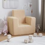 vidaXL Canapea pentru copii, crem, pluș moale (341836) Canapea