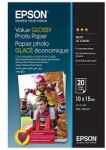 Epson Fényes fotópapír 10x15 Fotópapír, média - Nyomtatópapír 0, 02K , fényes, eredeti (C13S400037) - printershop