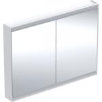 Geberit ONE tükrös szekrény ComfortLight világítással, két ajtóval, falon kívüli szerelés, 120x90cm, fehér/porszórt alumínium 505.815. 00.2 (505.815.00.2)