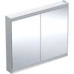 Geberit ONE tükrös szekrény ComfortLight világítással, két ajtóval, falon kívüli szerelés, 105x90cm, fehér/porszórt alumínium 505.814. 00.2 (505.814.00.2)