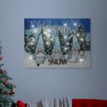 Family LED es fali hangulatkép, Let it snow, 2 x AA, 40 x 30 cm 58479