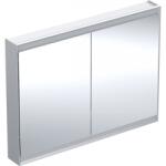Geberit ONE tükrös szekrény ComfortLight világítással, két ajtóval, falon kívüli szerelés, 120x90cm, eloxált alumínium 505.815. 00.1 (505.815.00.1)