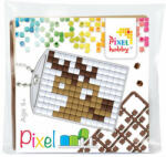 Pixelhobby Pixel kulcstartókészítő szett 1 kulcstartó alaplappal, 3 színnel, rénszarvas (PXL-23056) - mesescuccok