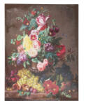 Clayre & Eef Tablou canvas Flowers 60x3x80 cm (50629)