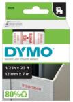 DYMO Feliratozógép szalag Dymo Letratag Dymo D1 S0720550/45015 12mmx7m, ORIGINAL, piros/fehér (S0720550)