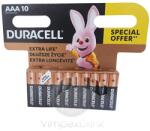Duracell elem 10db basic AAA elem