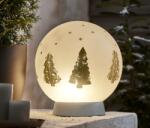 Tchibo Napelemes kerti gömblámpa, karácsonyi Átlátszó gömb Aranyszínű nyomott minta Világosszürke talp