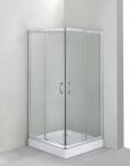 Deante Funika szögletes zuhanykabin, grafit üveggel, króm profillal, tálca nélkül 80x80 cm (KYC 442K)