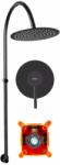 Rea Sistem de dus cu baterie monocomanda Rea Lugano negru mat (5902557344741)