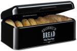 Klarstein Delaware, cutie pentru pâine, metal, 42 x 16 x 24, 5 cm, capac cu balamale, găuri de ventilație (ACB4-DelawareBBlk) (ACB4-DelawareBBlk)