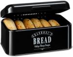 Klarstein Delaware, cutie pentru pâine, metal, 30 x 16 x 20, 5 cm, capac cu balamale, găuri de ventilație (ACB4-DelawareSBlk) (ACB4-DelawareSBlk)