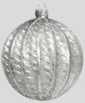  Gömb Üveg 8 cm Antik Világos Szürke Matt (184081)