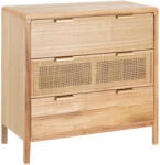 OpenHomeSelection Comoda Honey din lemn de paulownia si ratan 80 X 40 X 82 CM (602572-3819) Comoda