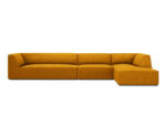 Micadoni Coltar modular Ruby, cu 5 locuri colt pe partea dreapta si tapiterie din catifea reiata (ColtarRuby3set27)
