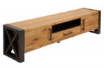 Invicta Comoda TV THOR 200 cm din lemn de stejar salbatic, stil industrial (38810)
