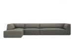 Micadoni Coltar modular Ruby, cu 5 locuri colt pe partea stanga si tapiterie din catifea reiata (ColtarRuby3set23)