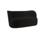 Micadoni Canapea Saamit cu 3 locuri si tapiterie din poliester boucele, negru (CanapeaSaamit1set2) Canapea