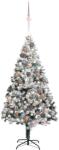 vidaXL Műkarácsonyfa LED fényekkel és gömb szettel 180 cm (3077868)