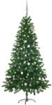 vidaXL Műkarácsonyfa LED fényekkel és gömb szettel 180 cm (3077727)