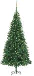 vidaXL Fél műkarácsonyfa LED fényekkel és gömb szettel 300 cm (3077788)