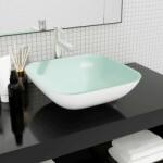 vidaXL 42x42x14 cm white glass (345254)