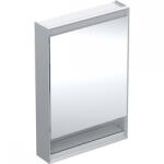 Geberit ONE tükrös szekrény nyitott polccal és ComfortLight világítással, 90x60 cm, eloxált alumínium, jobbra nyíló ajtóval 505.831. 00.1 (505.831.00.1)