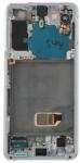  NBA001LCD10112002945 Samsung Galaxy S21 5G ezüst OLED kijelző érintővel kerettel előlap (NBA001LCD10112002945)