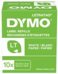 DYMO Feliratozógép szalag Dymo Letratag S0721510/59421 papír 12mmx4m, ORIGINAL fekete/fehér (S0721510)