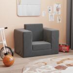 vidaXL Canapea pentru copii, antracit, pluș moale (341847) Canapea