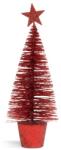 Family Collection Asztali mini dekor műfenyő, glitteres, 18 cm, piros, 58658P