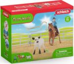 Schleich 42577 Lovas cowgirl lasszóval (SCH42577) - jatekbirodalom