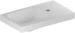 Geberit iCon Light kézmosó, 53x14x31cm, csaplyuk és pakolófelület jobb oldalt, túlfolyó nélkül, fehér (501.832. 00.1) (501.832.00.1)