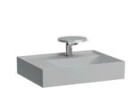 Laufen KARTELL BY LAUFEN Mosdó, polcfelület bal oldalon, speciálisan fedett lefolyóval egy csaplyuk, egy nyílás jobb oldalon elektronikus vezérlő szelep részére, túlfolyónyílás nélkül , Matt szürke H81033575