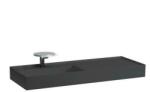 Laufen KARTELL BY LAUFEN Ráépíthető mosdó, pult jobb oldalon, speciálisan fedett lefolyóval túlfolyónyílás nélkül, egy csaplyukkal , Graphite matt H8133327581111 (H8133327581111)