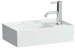 Laufen KARTELL BY LAUFEN Kézmosó, jobb oldali armatúrapaddal túlfolyónyílás nélkül, csaplyuk nélkül , Matt fehér H8153347571121 (H8153347571121)