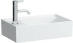 Laufen KARTELL BY LAUFEN Kézmosó, baloldali armatúrapaddal túlfolyónyílás nélkül, csaplyuk nélkül , Fehér LCC bevonattal H8153354001121 (H8153354001121)