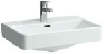 Laufen PRO S Ráépíthető mosdó, kompakt csaplyuk nélkül, túlfolyónyílás nélkül, túlfolyócsatorna nyílása nélkül a lefolyószelepben , Fehér LCC bevonattal H8189584001421 (H8189584001421)