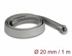 Delock Befont karmantyú zipzáras szorítóval hőállóság egészen 1 m x 20 mm-es szürke (20824) - dellaprint