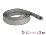 Delock Befont karmantyú zipzáras szorítóval hőállóság egészen 2 m x 20 mm-es szürke (20830)