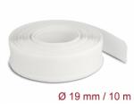 Delock Fonott kábelharisnya tépőzárral 10 m x 19 mm fehér (20819) - dellaprint