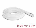 Delock Befont karmantyú zipzáras szorítóval hőállóság egészen 3 m x 20 mm-es fehér (20833)
