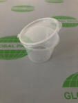 Globál Pack Egybefedeles öntetes doboz kerek átlátszó 100 ml PP