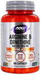 NOW Arginine Ornithine, 500 250, Now Foods, 100 capsule