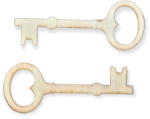 Medvés Fa dekor kulcs 2db/cs