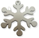Medvés Hópehely lézervágott fa forma, fehér