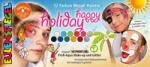 Eulenspiegel arcfesték - 10 színű + 2db glitter paletta - Happy Holiday
